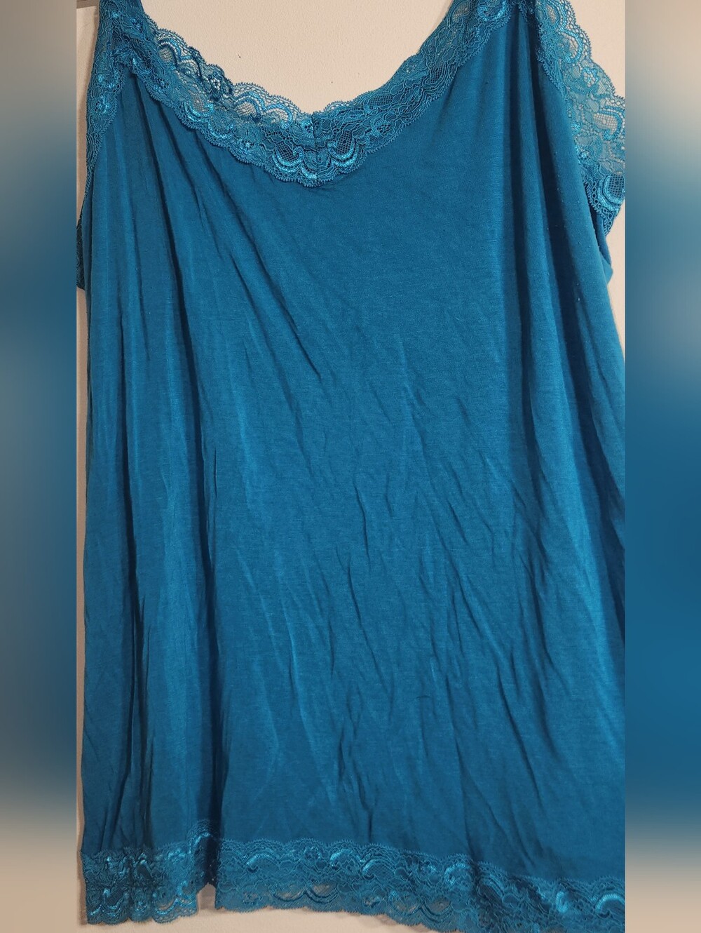 💙🩵Lane Bryant Deep Teal Lace-Trim Camisole 18/20